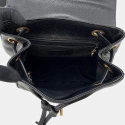 مملوكة مسبقًا Chanel Triple Coco Black Caviar Leather Chain Backpack