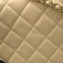 Pre Owned Chanel Turnlock CC Lambskin Chain Shoulder Bag