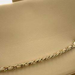 Pre Owned Chanel Turnlock CC Lambskin Chain Shoulder Bag