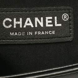 Pre Owned Chanel Black Quilted Leather Small Boy Flap Bag