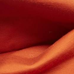 Pre Owned Chanel Orange Quilted Jersey Classic 225 Reissue 2.55 Flap Bag