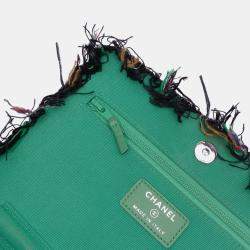 مملوكة مسبقًا Chanel Black Quilted Boucle Tweed Robot Charm Wallet On Chain