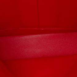 Pre Owned Chanel Red Medium Classic Velvet Double Flap