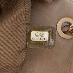 Pre Owned Chanel Brown Calfskin Stitched Motif Flap