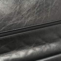 Pre Owned Chanel Black Quilted Aged Leather Classic 227 Reissue 2.55 Flap Bag