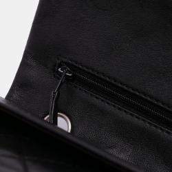 Pre Owned Chanel Black Medium Classic Washed Lambskin Bijoux Chain Double Flap