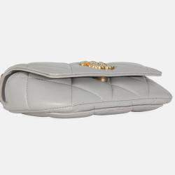 Pre Owned Chanel Grey Quilted Lambskin Chanel 19 Sunglasses Case With Chain