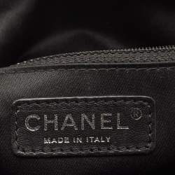 مملوكة مسبقًا Chanel Navy Blue/Black Quilted Sequins and Satin Medium Classic Single Flap Bag