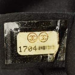 مملوكة مسبقًا Chanel Navy Blue/Black Quilted Sequins and Satin Medium Classic Single Flap Bag