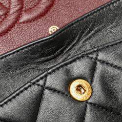 Pre Owned Chanel Black Small Classic Lambskin Double Flap