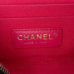 Pre Owned Chanel Black Small CC Lambskin Vanity Case