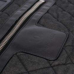 Pre Owned Chanel Black Large Quilted Denim Coco Cocoon Tote