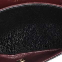 Pre Owned Chanel Black Quilted Caviar Leather Medium Classic Double Flap Bag