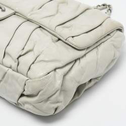 Pre Owned Chanel Grey Leather XL Classic Twisted Flap Bag