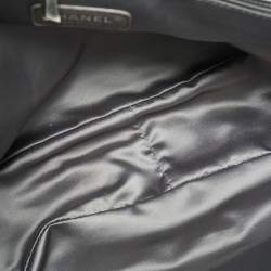 Pre Owned Chanel Grey Leather XL Classic Twisted Flap Bag