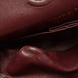 Pre Owned Chanel Black Quilted Caviar Leather Medium Classic Double Flap Bag