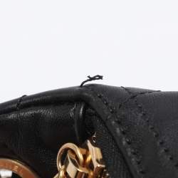 Pre Owned Chanel Black Quilted Leather All About Chains Waist Bag