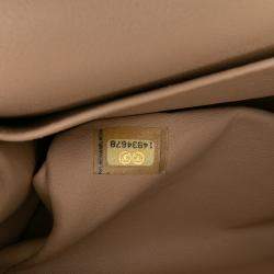 Pre Owned Chanel Beige Jumbo Classic Caviar Double Flap Bag