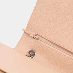 Pre Owned Chanel Beige Jumbo Classic Caviar Double Flap Bag