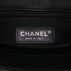 Pre Owned Chanel Black Medium CC Patent Soft Shopper Tote