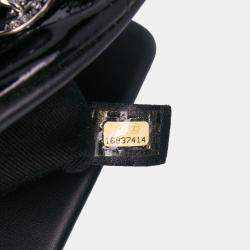 Pre Owned Chanel Black Medium CC Patent Soft Shopper Tote