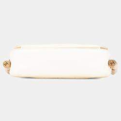 Pre Owned Chanel White Crumpled Calfskin En Vogue Rope Flap Bag