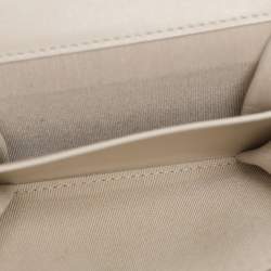 Pre Owned Chanel Cream Quilted Leather 19 Compact Wallet on Chain