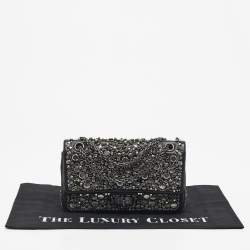 Pre Owned حقيبة شانيل بغطاء قلاب من مجموعة باريس بومباي 225 جلد أسود 2.55 ريإيشو