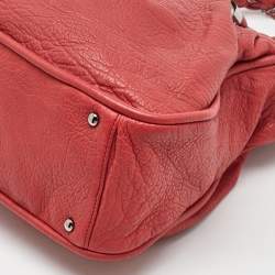 Pre Owned حقيبة شانيل جلد محبب أحمر كبيرة نسائية مجدولة توت