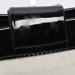 Pre Owned Chanel Black/White Patent Leather and Calf Hair Reissue Runway Chain Tote