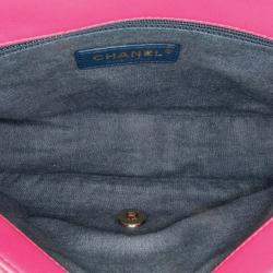 Pre Owned Chanel Elegant Chain Single Flap Small Lambskin Shoulder Bag