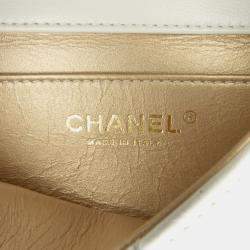 Pre Owned Chanel Chic Pearls Flap Small Lambskin Shoulder Bag