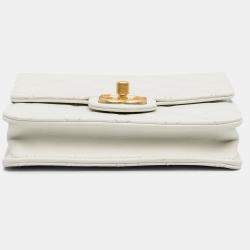 Pre Owned Chanel Chic Pearls Flap Small Lambskin Shoulder Bag