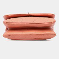Pre Owned Chanel Color Match Flap Small Lambskin Shoulder Bag
