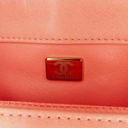 Pre Owned Chanel Color Match Flap Small Lambskin Shoulder Bag