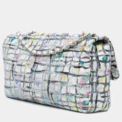 Pre Owned Chanel Hand Painted Graffiti Flap Medium Calfskin Shoulder Bag