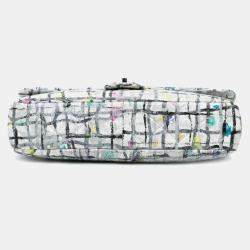 Pre Owned Chanel Hand Painted Graffiti Flap Medium Calfskin Shoulder Bag