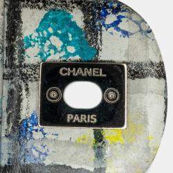 Pre Owned Chanel Hand Painted Graffiti Flap Medium Calfskin Shoulder Bag