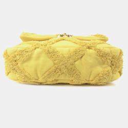 Pre Owned Chanel 19 Flap Medium Canvas Shoulder Bag