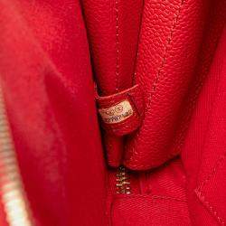 Pre Owned Chanel Red Small Quilted Caviar Top Handle Camera Bag