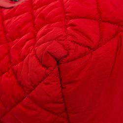 Pre Owned Chanel Red Small Quilted Nylon Coco Cocoon Tote