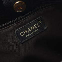 Pre Owned Chanel PST Black Calfskin Leather Tote Bag
