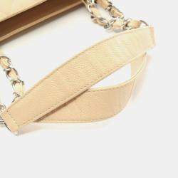 Pre Owned Chanel Grand GST Beige Grained Leather Tote Bag