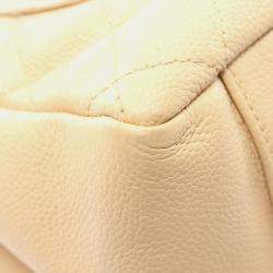 Pre Owned Chanel Grand GST Beige Grained Leather Tote Bag