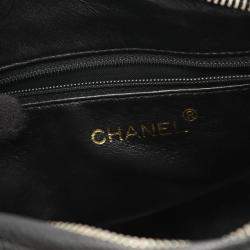 Pre Owned Chanel CC Black Leather Shoulder Bag