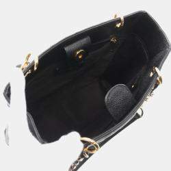 Pre Owned Chanel PST Black Leather Tote Bag