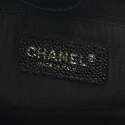 Pre Owned Chanel PST Black Leather Tote Bag