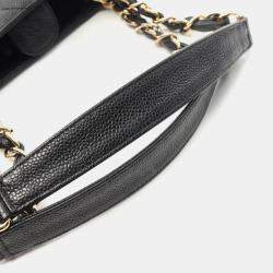 Pre Owned Chanel PST Black Leather Tote Bag