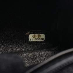 Pre Owned Chanel Chevron V-Stitch Black Patent Leather Shoulder Bag