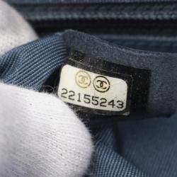 Pre Owned Chanel Coco Mark Green Leather Shoulder Bag